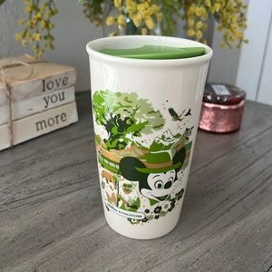 50th ANNIVERSARY NEW DISNEY WORLD STARBUCKS ANIMAL KINGDOM CERAMIC TUMBLER